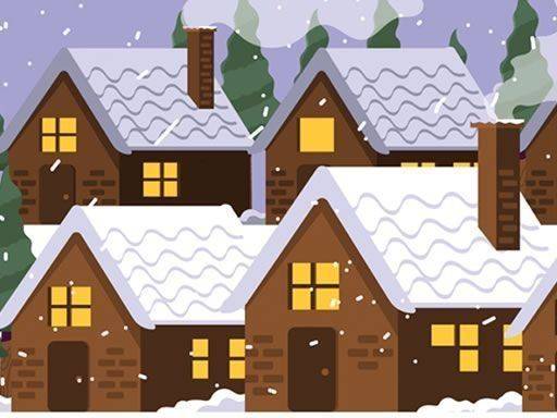 Christmas Town Difference Puzzle Game Online Puzzle Game