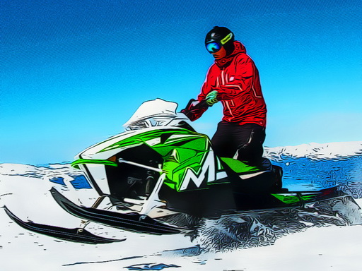 Snowmobile Jigsaw Puzzle Game Online - Puzzle Game