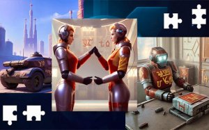 Neuro Puzzles Soviet Future AI Art Jigsaw Puzzle Online Game - Puzzle Game