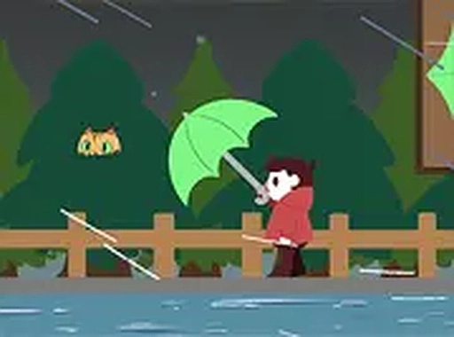 Strolling in the Rain Online Arcade Game